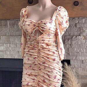 Aster Midi Peach Dress